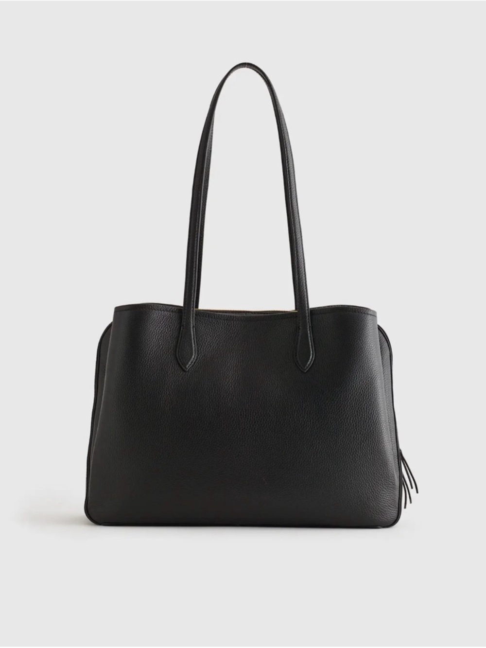 Quince Italian Leather Triple Compartment Work Tote